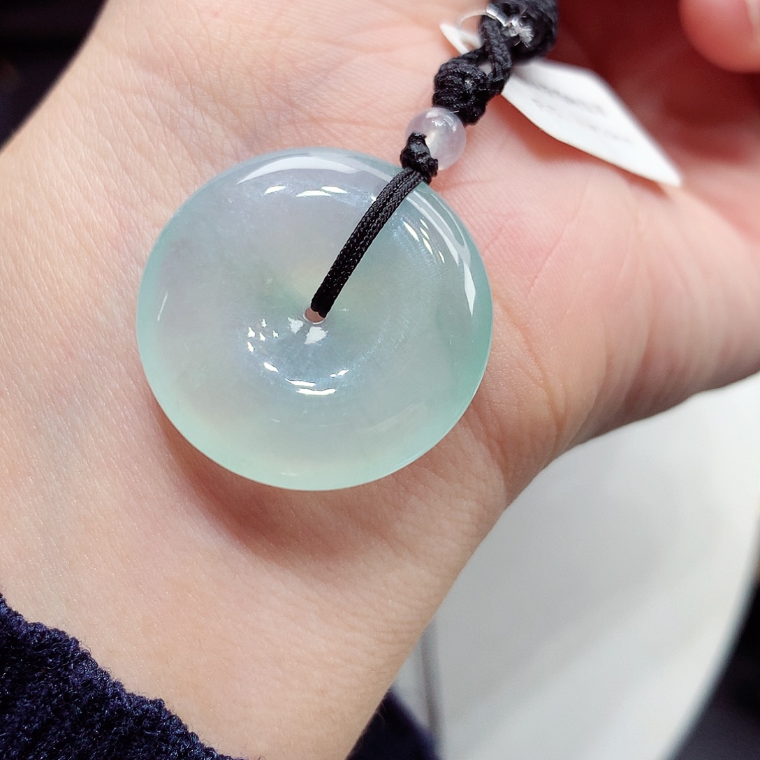 翡翠未镶嵌颈饰编号19，24.8/5.0