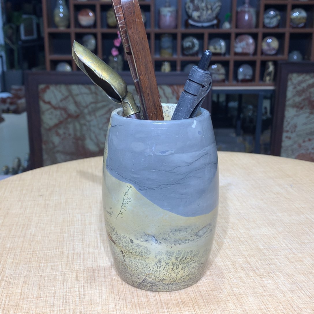 紫砂，广西国画石摆件，收藏观赏