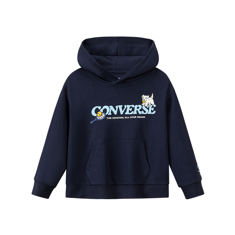 Converse匡威儿童童装卫衣冬季新款连帽上衣打底衫中大童保暖J983