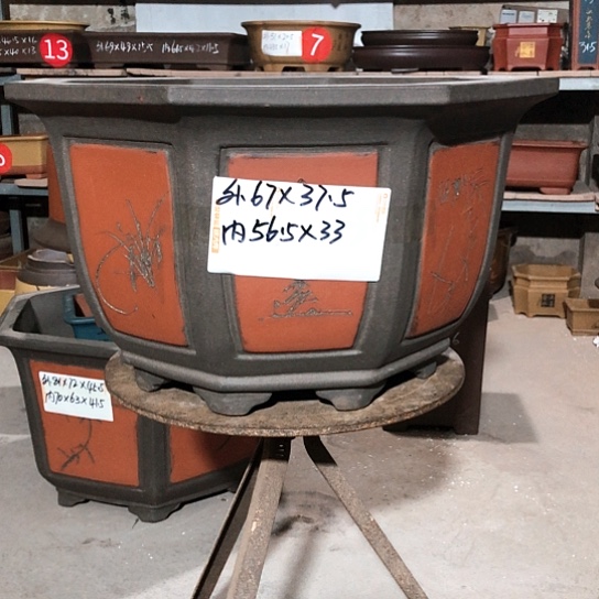 紫砂紫砂花盆包邮