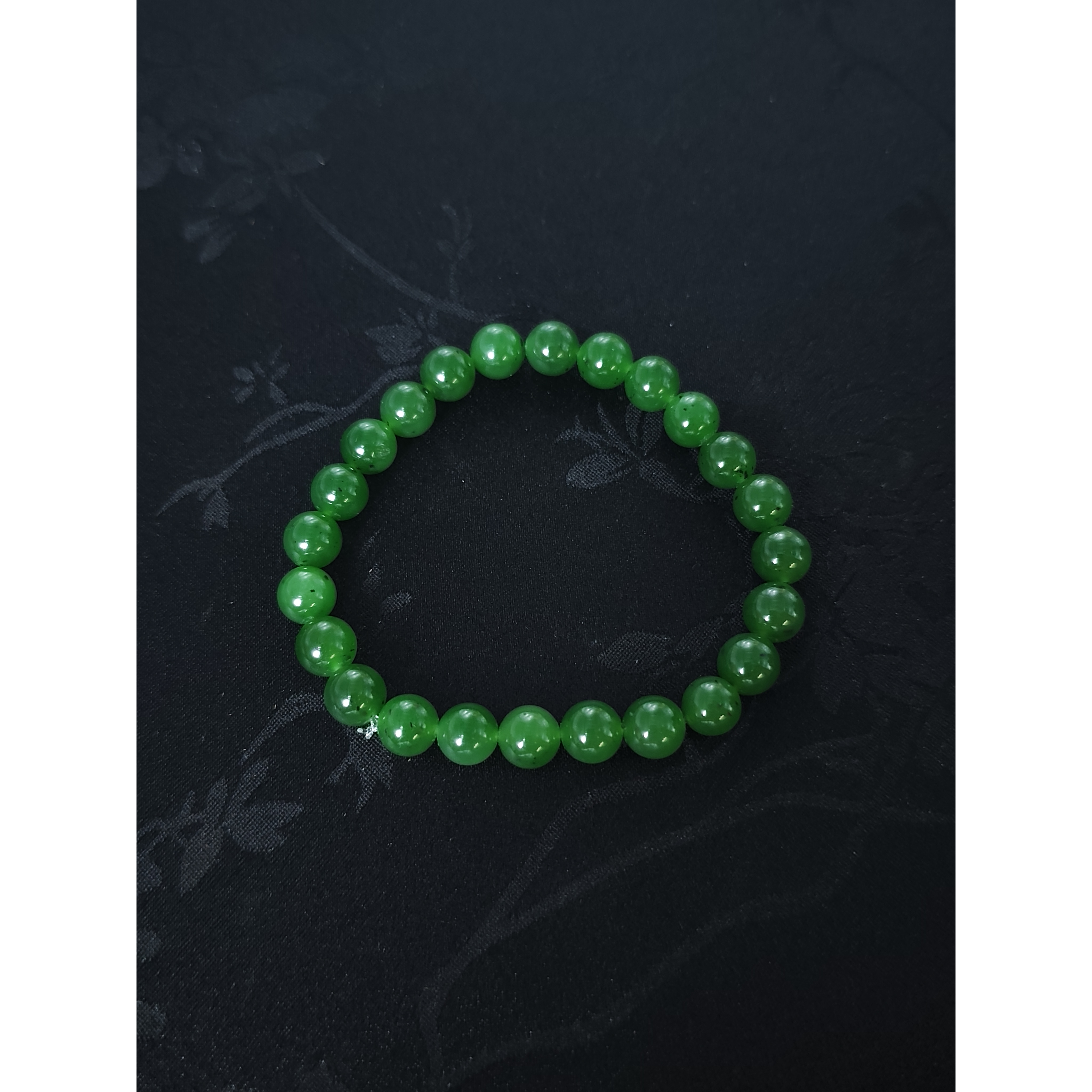 【国玉甄品】和田玉碧玉手串SC005 单珠8mm