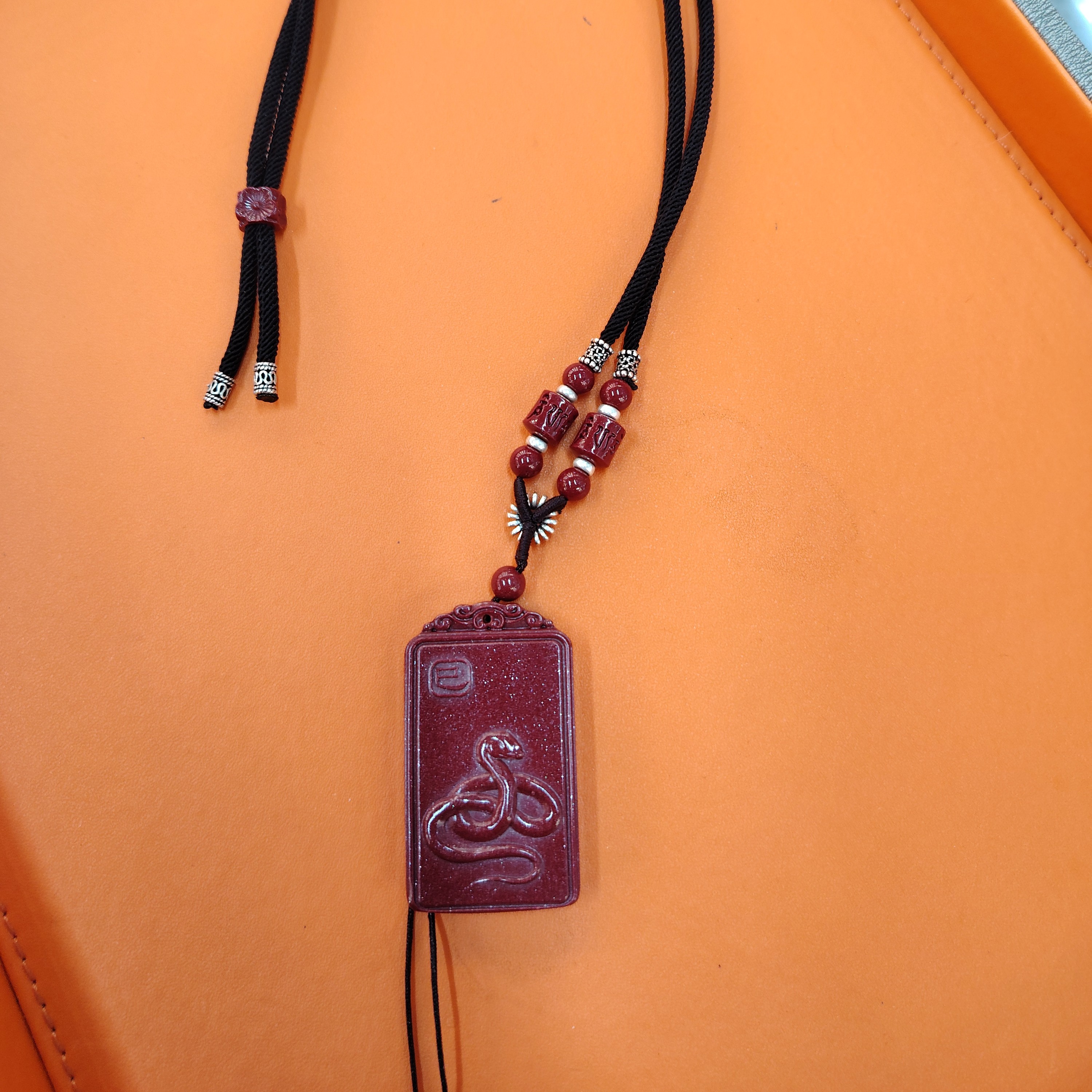 天然辰砂主播同款紫金砂手串。