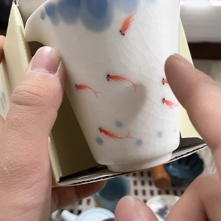 陶瓷茶具全部清清完回家过年