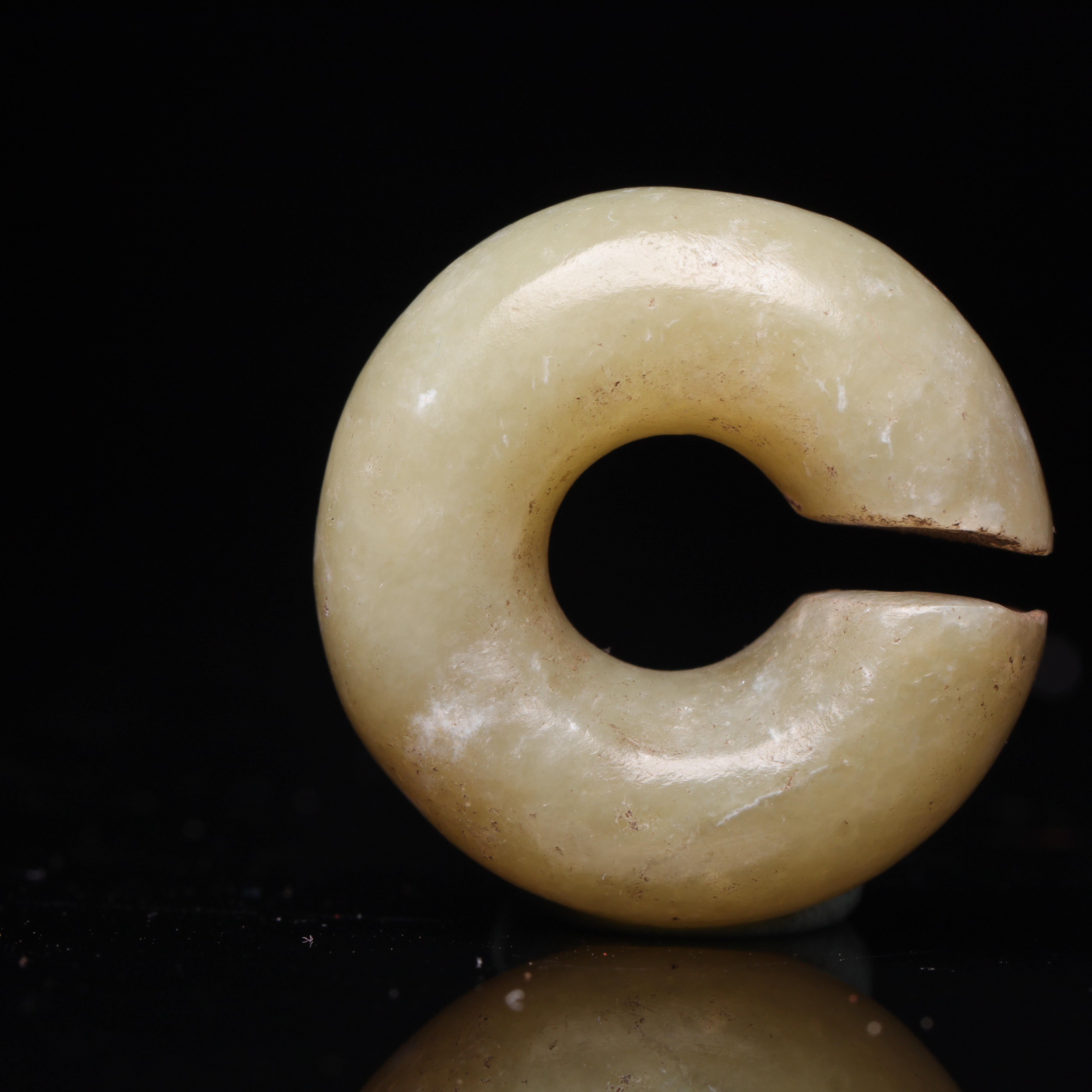 明代和田玉素玉珏-CS