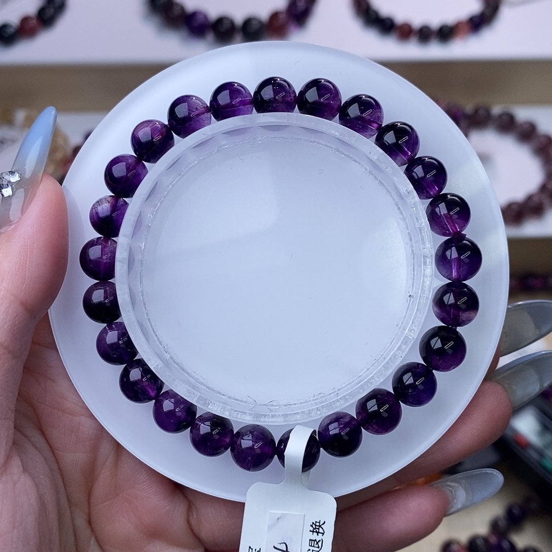 水晶手链未镶嵌紫超七7m+