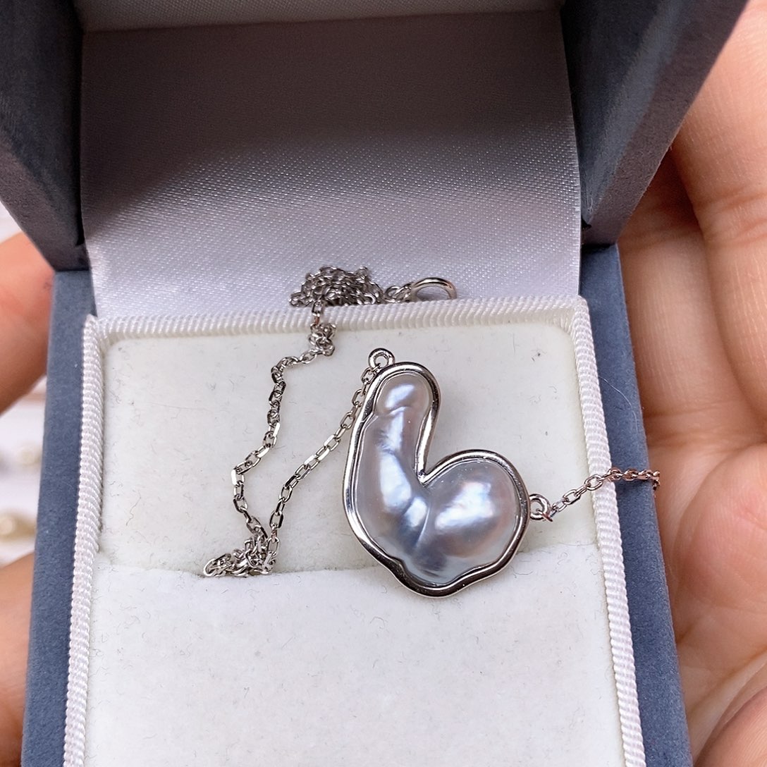 海水珍珠颈饰银S925镶嵌