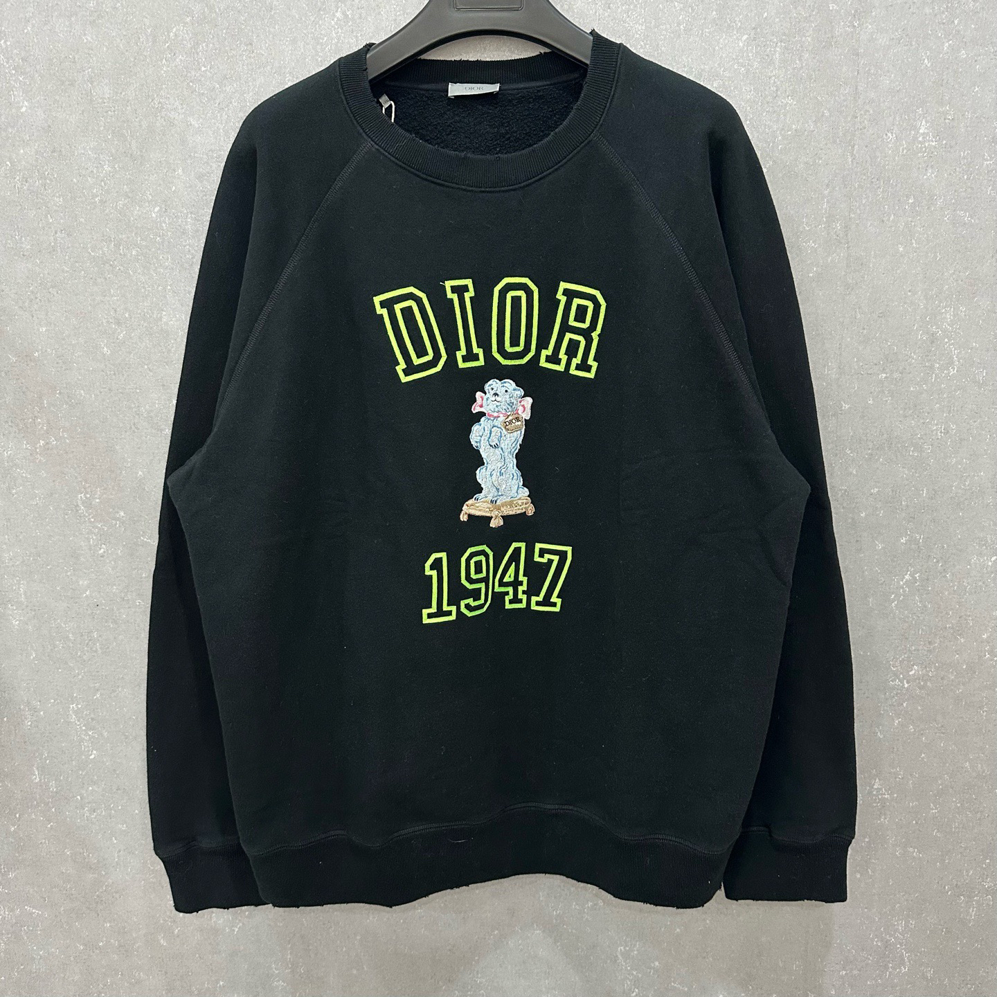 未使用 DIOR/迪奥 Logo刺绣罗纹圆领宽松长袖卫衣 XXXL码007108