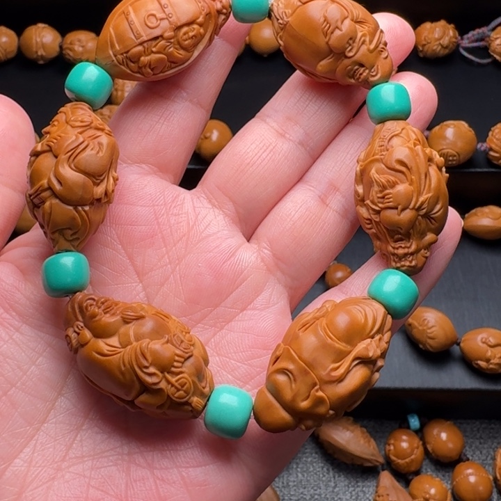 橄榄核手串/手链五福临门