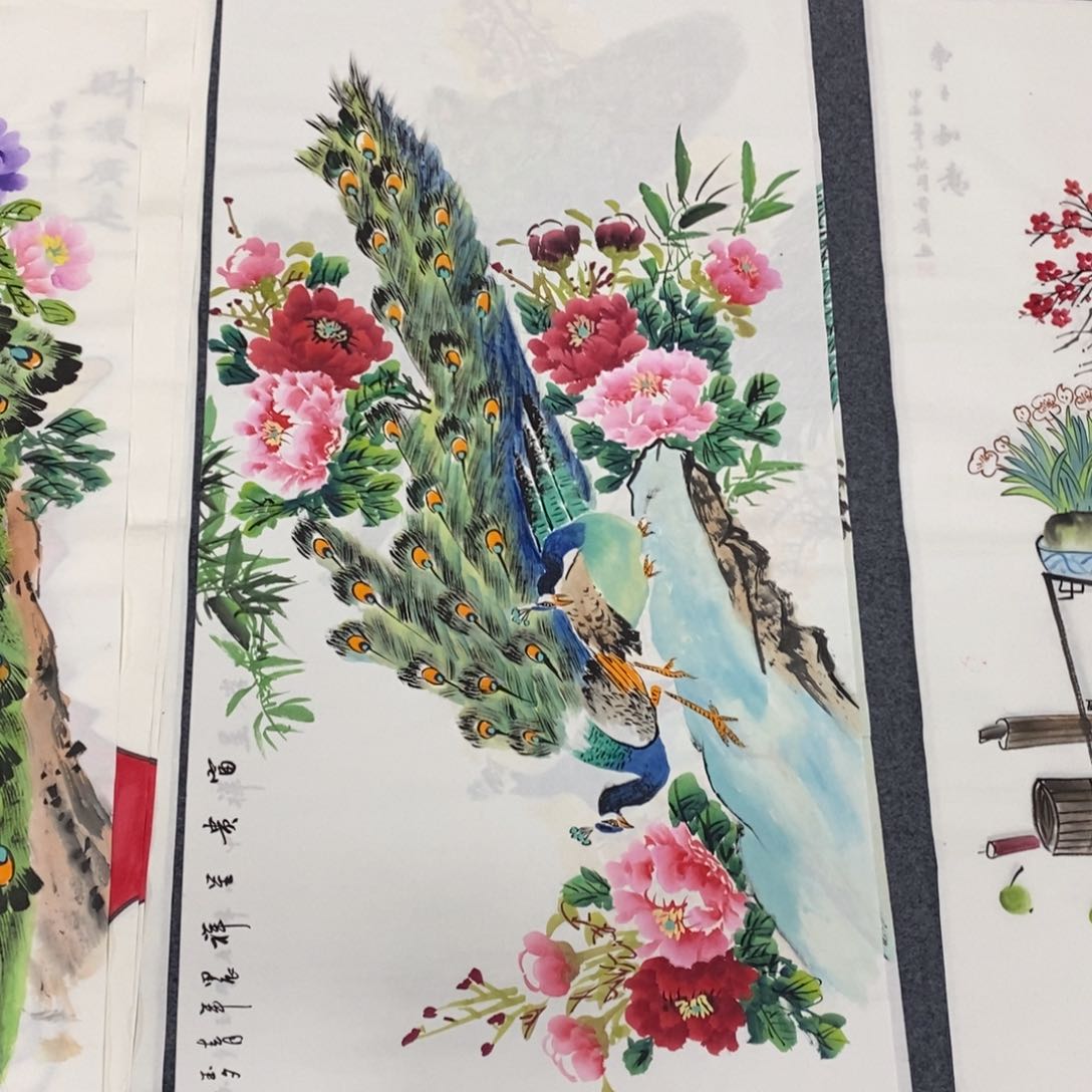 国画尺寸140✖️70四尺手绘国画