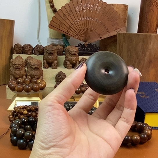 老山檀香阴沉平安扣挂件