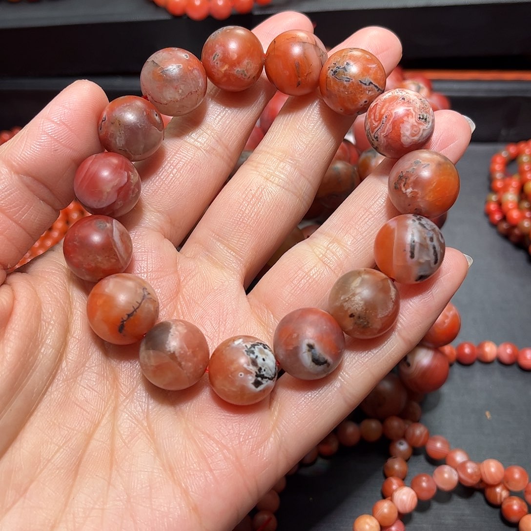 南红玛瑙手链未镶嵌