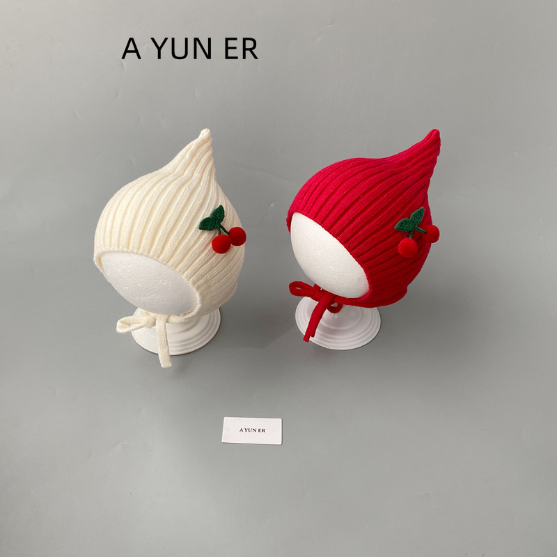 宝宝帽子秋冬季保暖精灵帽可爱超萌针织百搭儿童尖尖帽婴儿护耳帽