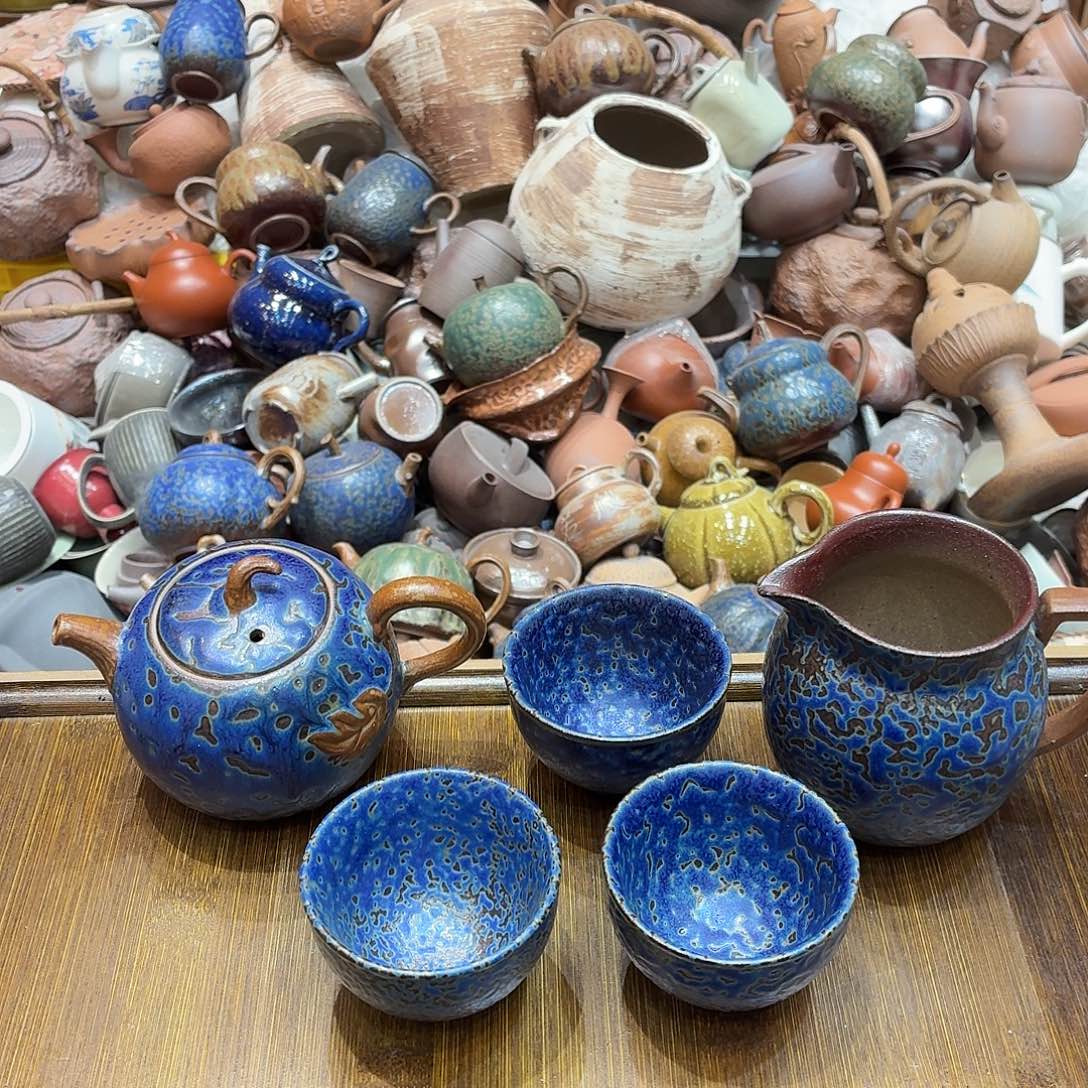 柴燒老岩泥茶器皿