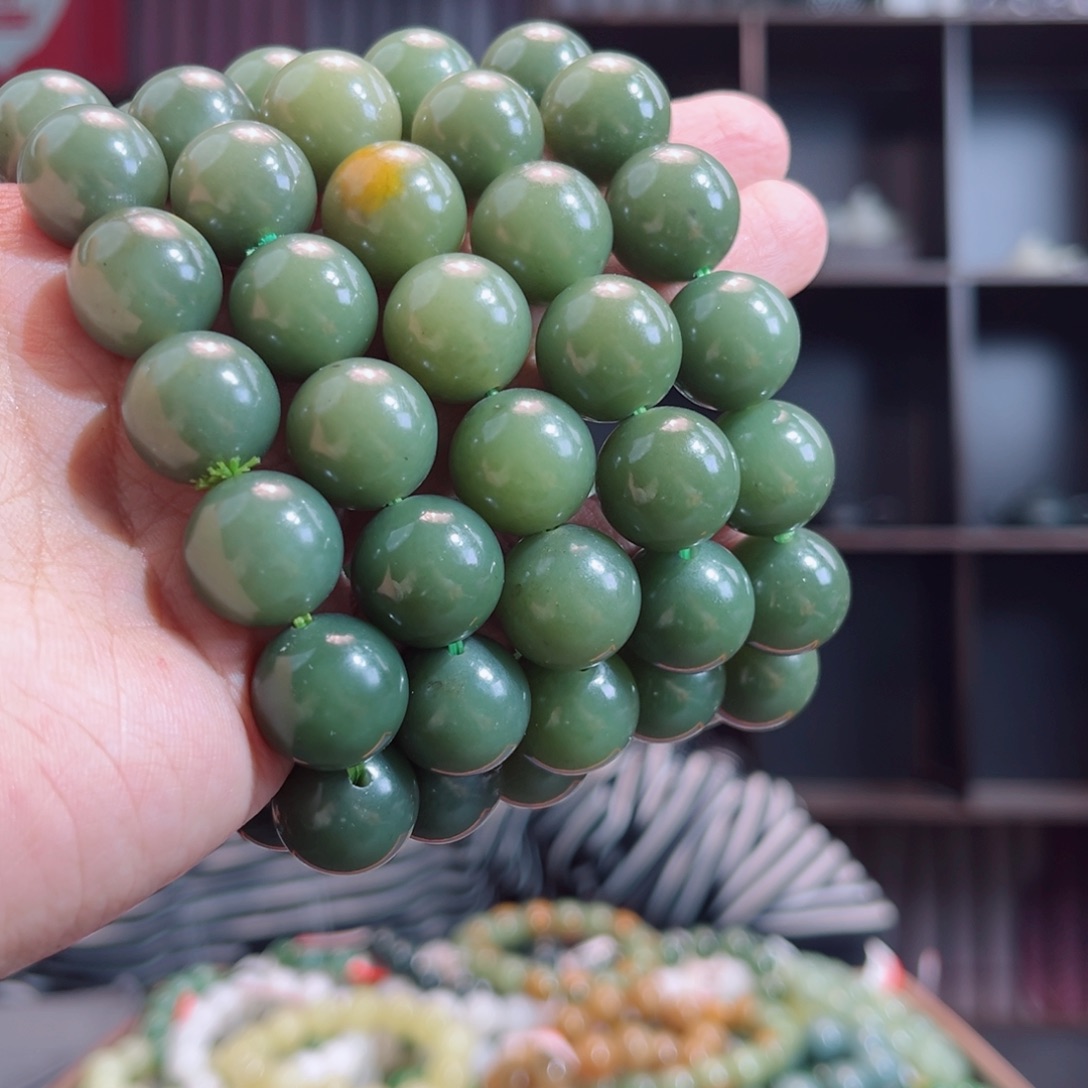 和田玉手链未镶嵌手串辽宁鞍山河磨玉多样性拍一发一16