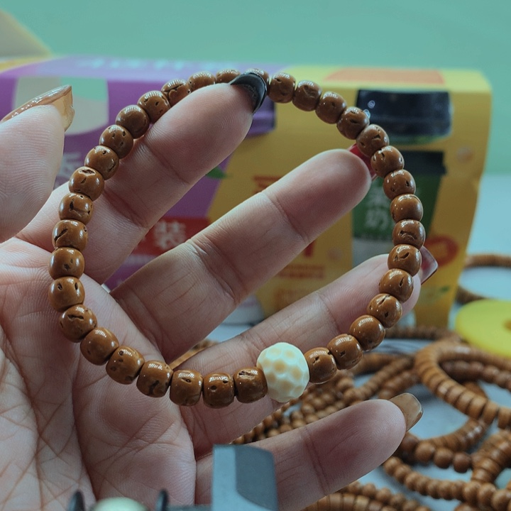 床***光桃核手串精工老型76