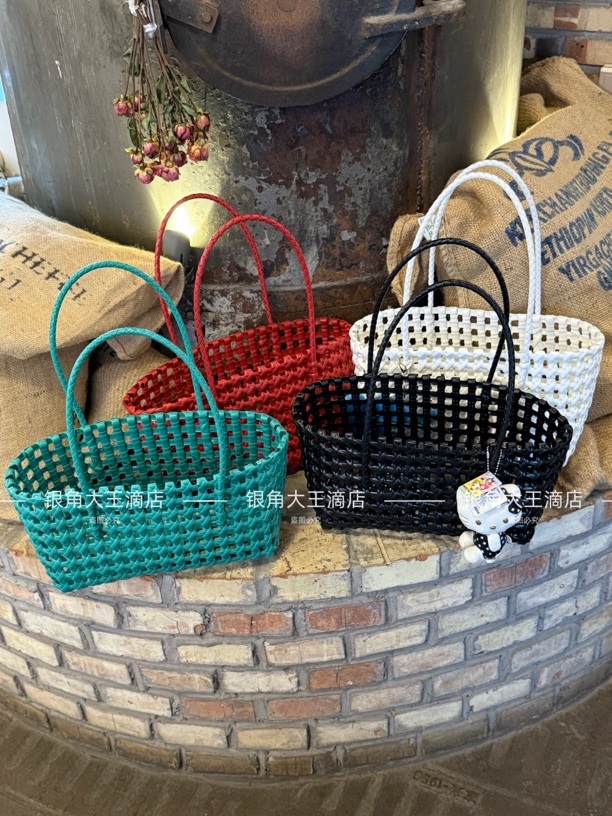 「银角大王」编织镂空手工度假风单肩手提包女！托特包编制手提包包