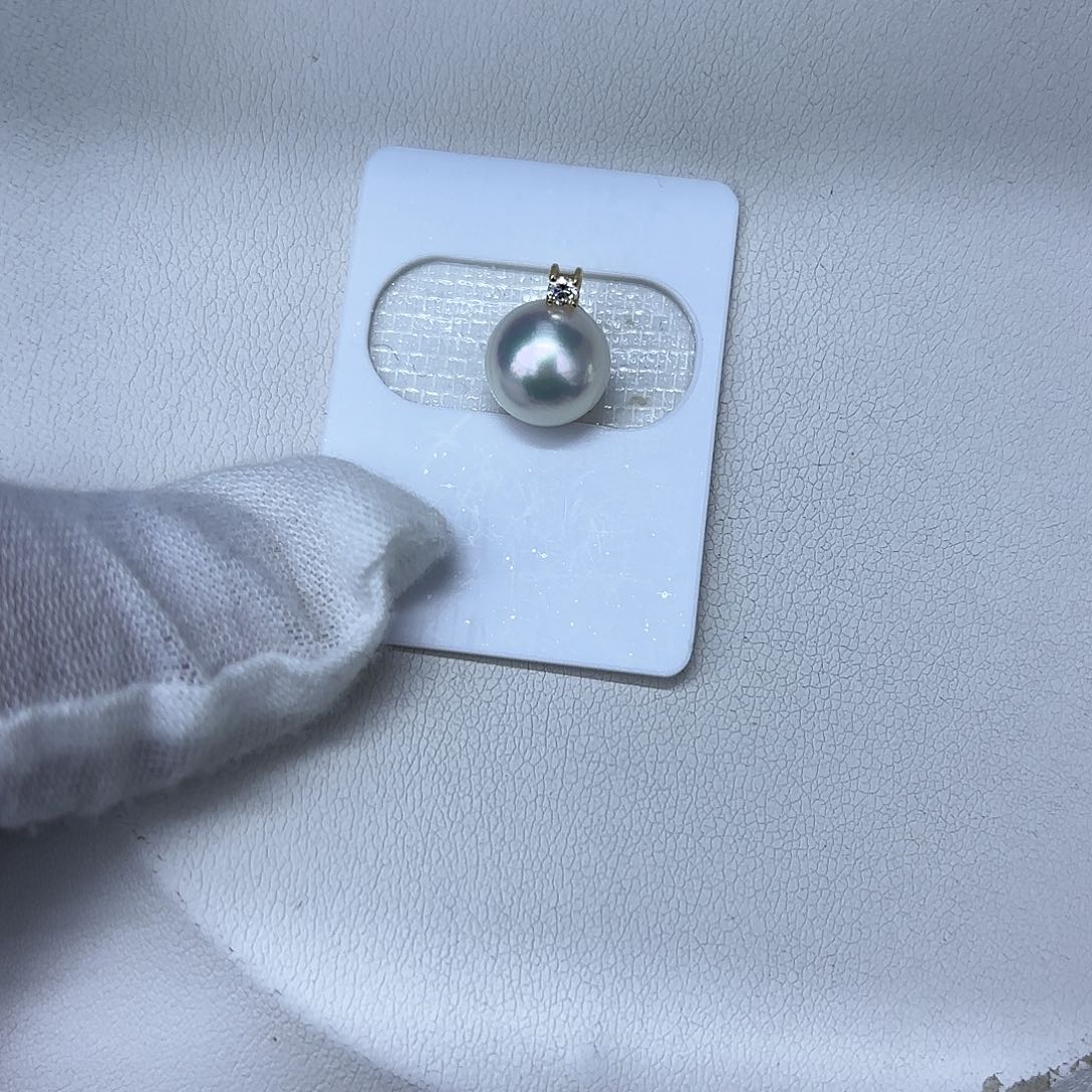 海水珍珠吊坠(不含链)18K金镶嵌