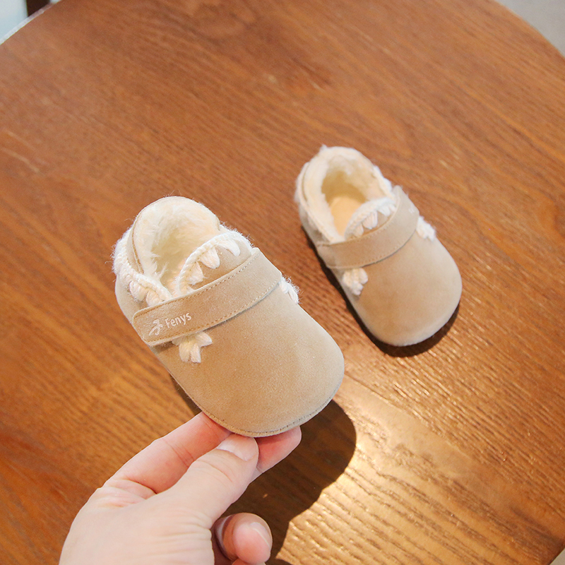 冬季一岁女宝宝棉鞋勃肯软底学步鞋6到12个月婴儿公主鞋子一阶段8