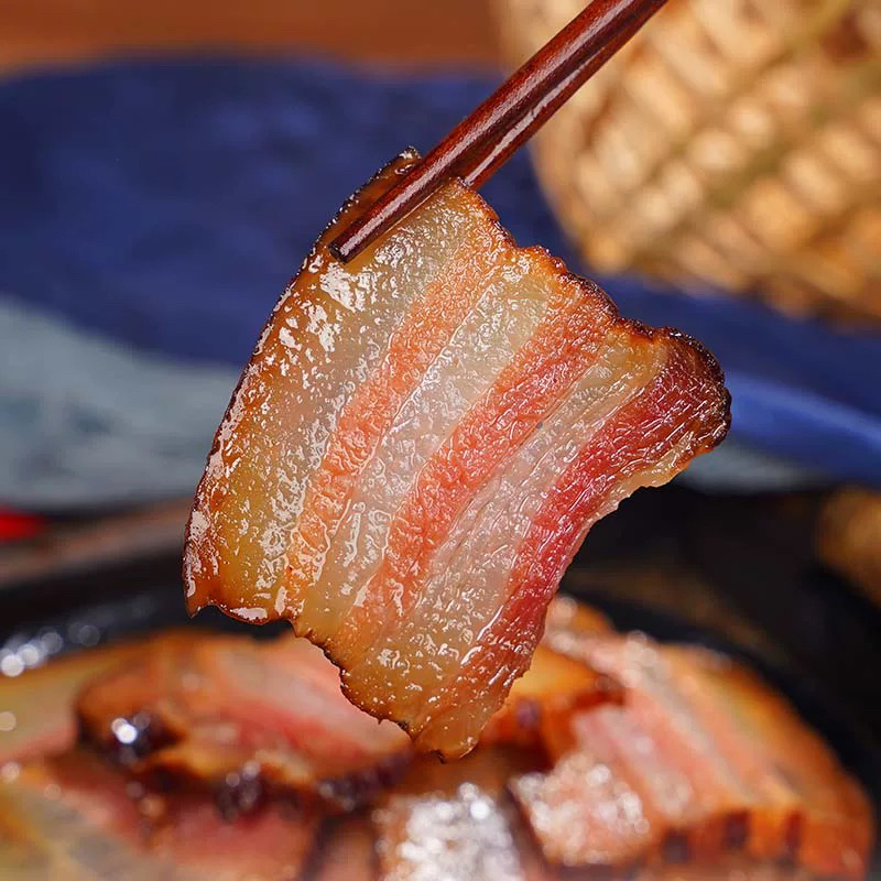 乡村助农 农家五花腊肉 买1斤送1斤 柴火烟熏腊肉 