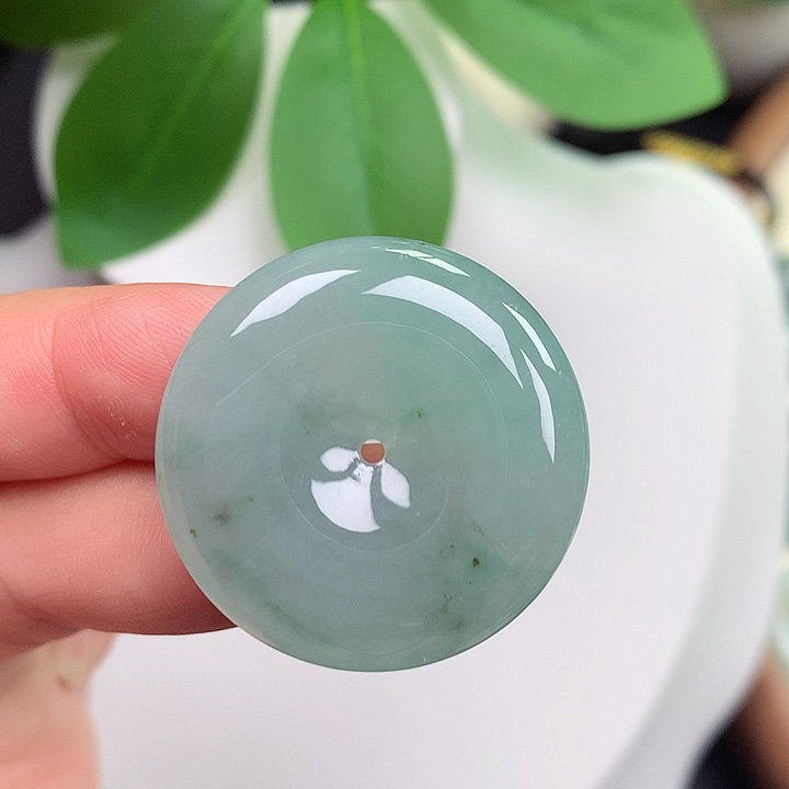 颈饰未镶嵌翡翠平安扣 29.3x6.2mm