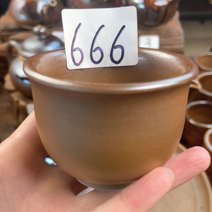 壶建水紫陶白泥柴烧杯