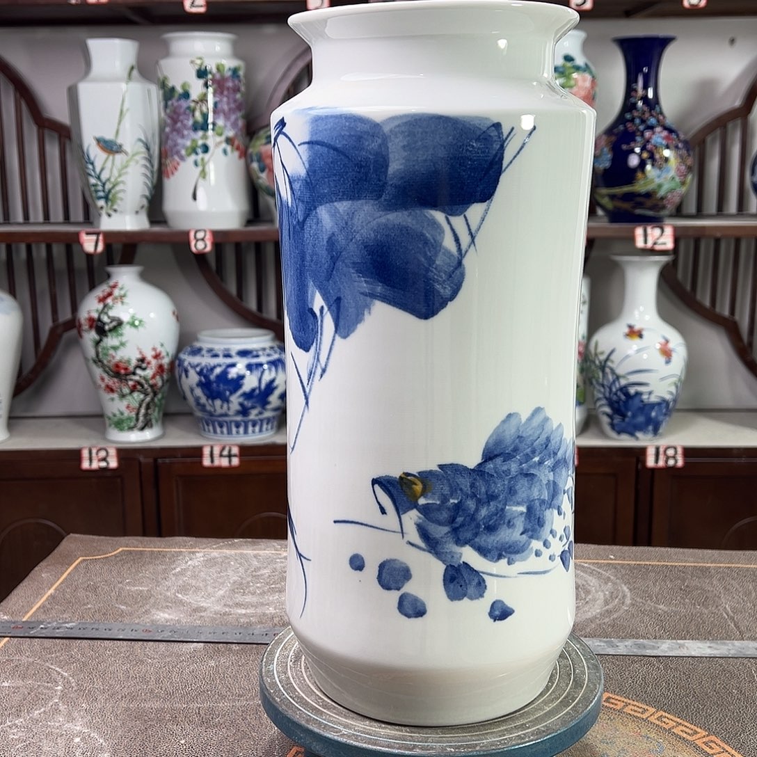 摆件陶景德镇陶瓷书荷为