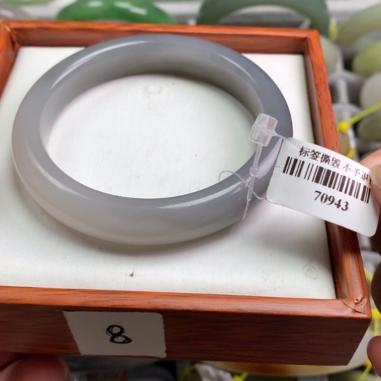 和田玉手镯未镶嵌55