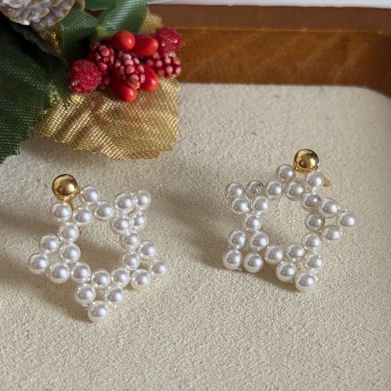 铜合金锆石耳饰 金色气质耳环手工植物花卉脸谱优雅日韩简约民族