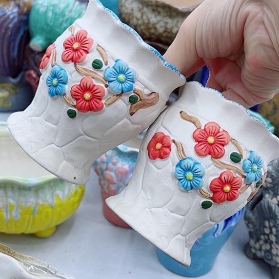 多肉绿植陶瓷花盆9.9包邮