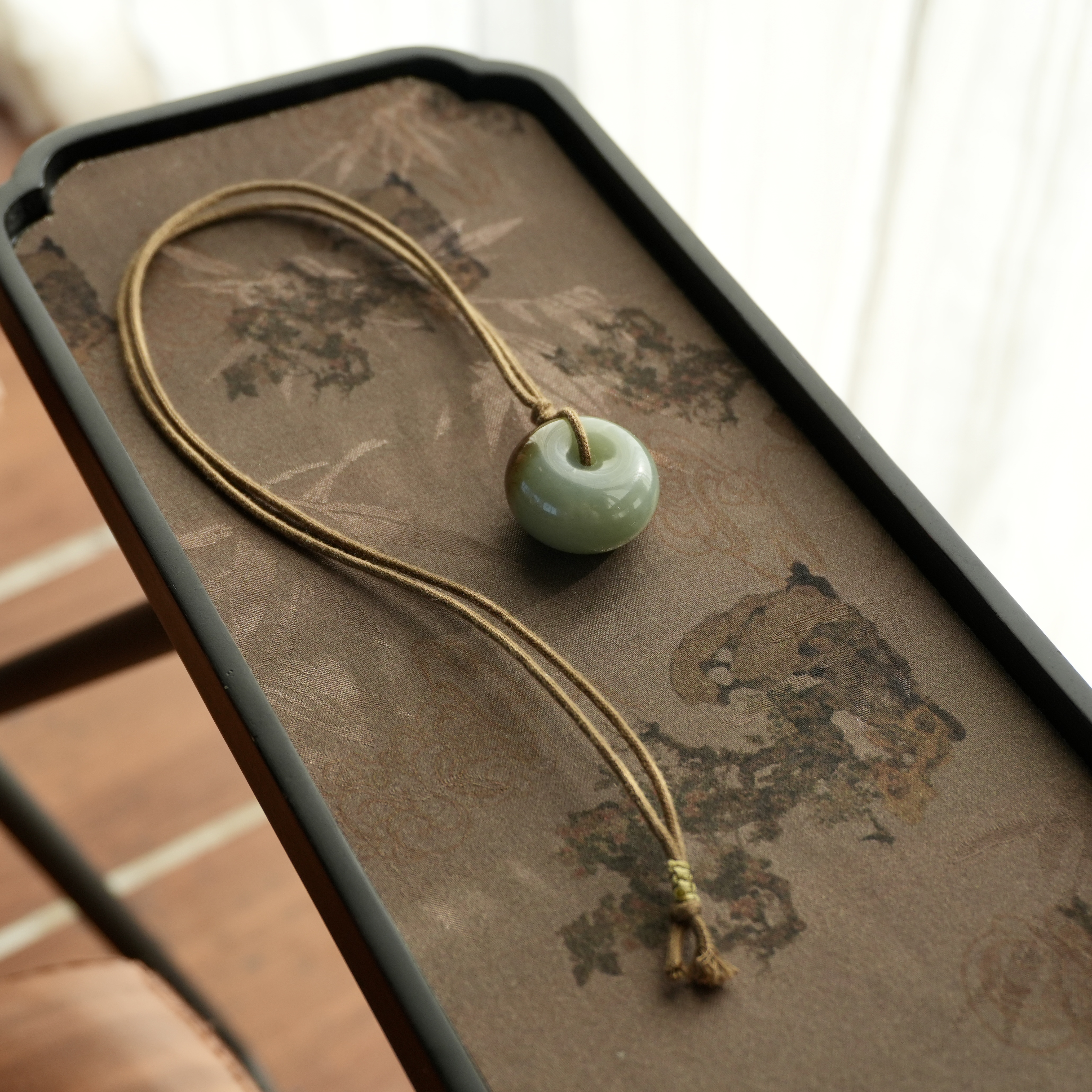 A1551 和田玉未镶嵌 和田肉扣颈饰多样性发一28x17