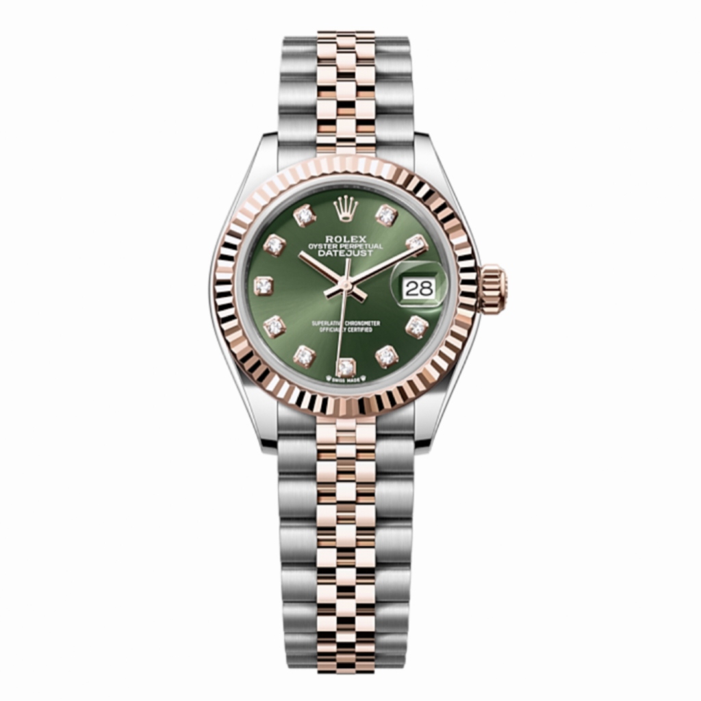 99新 Rolex/劳力士 20年老卡全套/女装日志型279171小绿钻