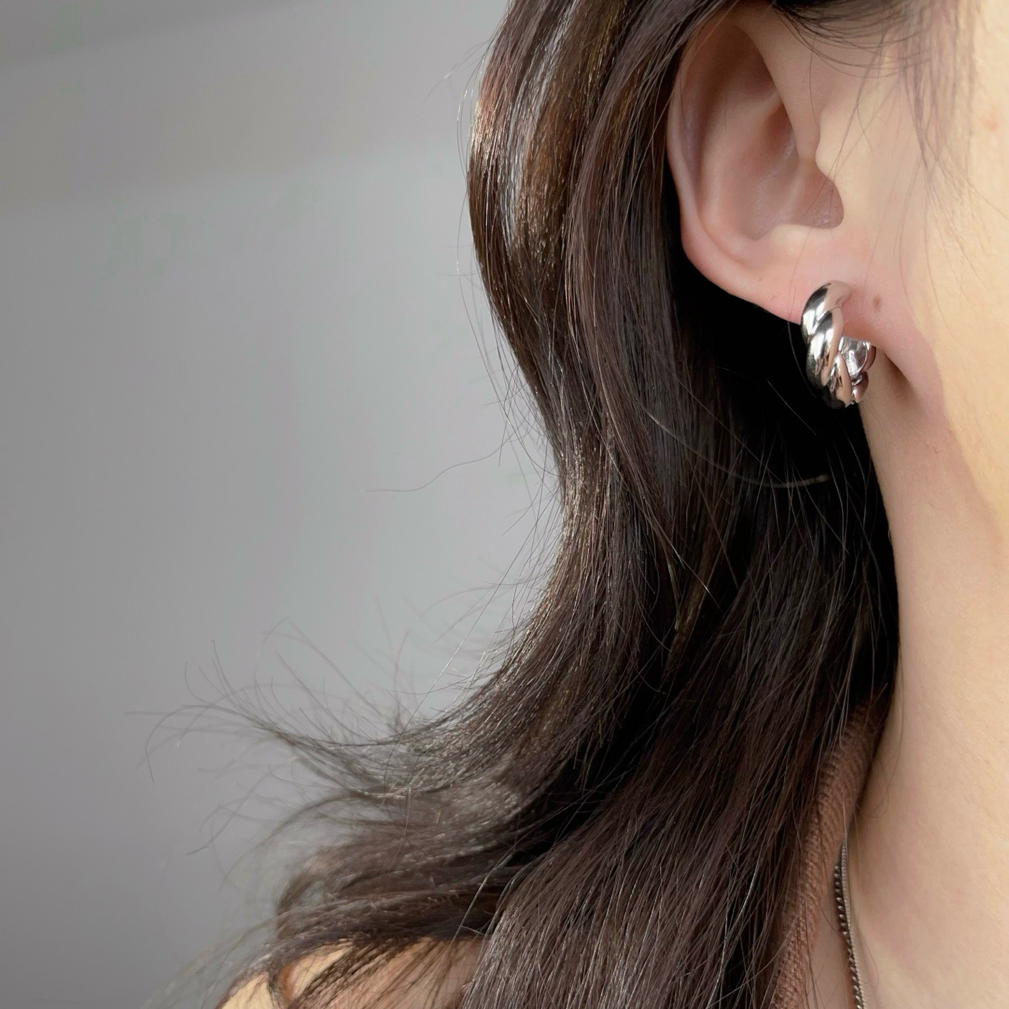 铜合金耳饰 51247 欧比雅比品牌新款18mm小耳圈耳扣