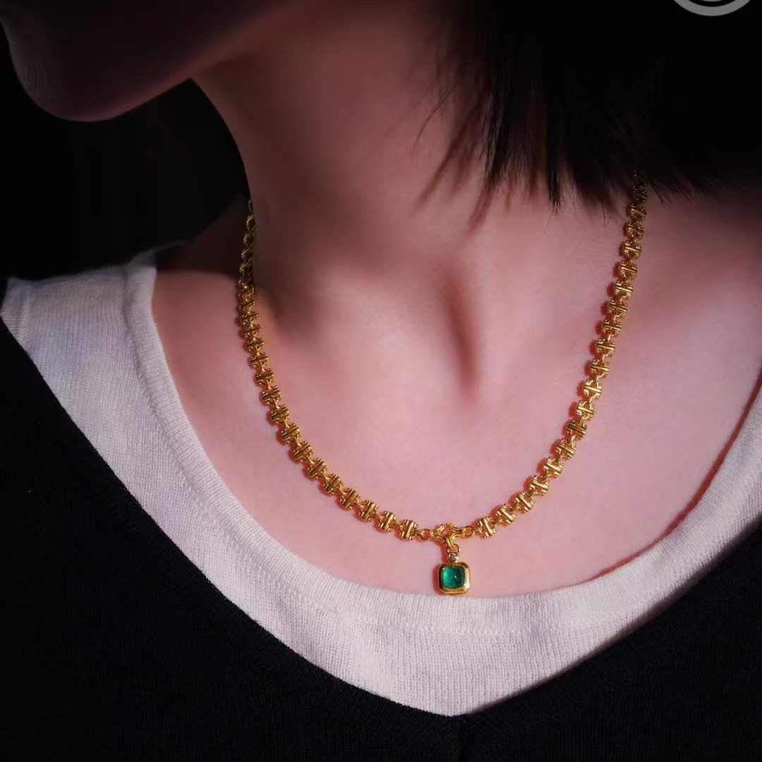 【金晓主】柏林少女 足金项链 轻奢时尚复古