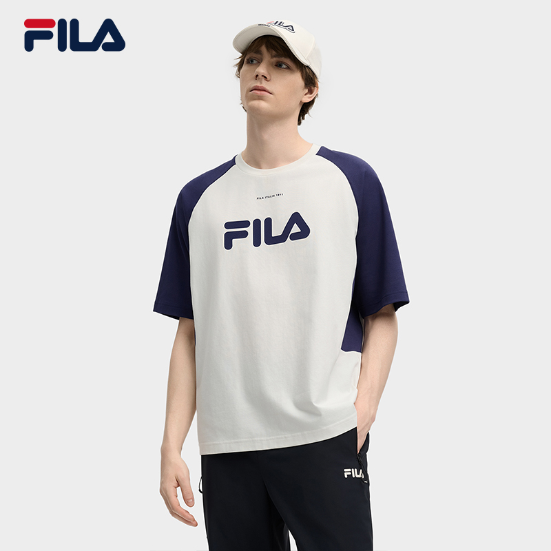 斐乐25春夏新款上新复古男装休闲插肩袖高颜值上衣短袖T恤519101