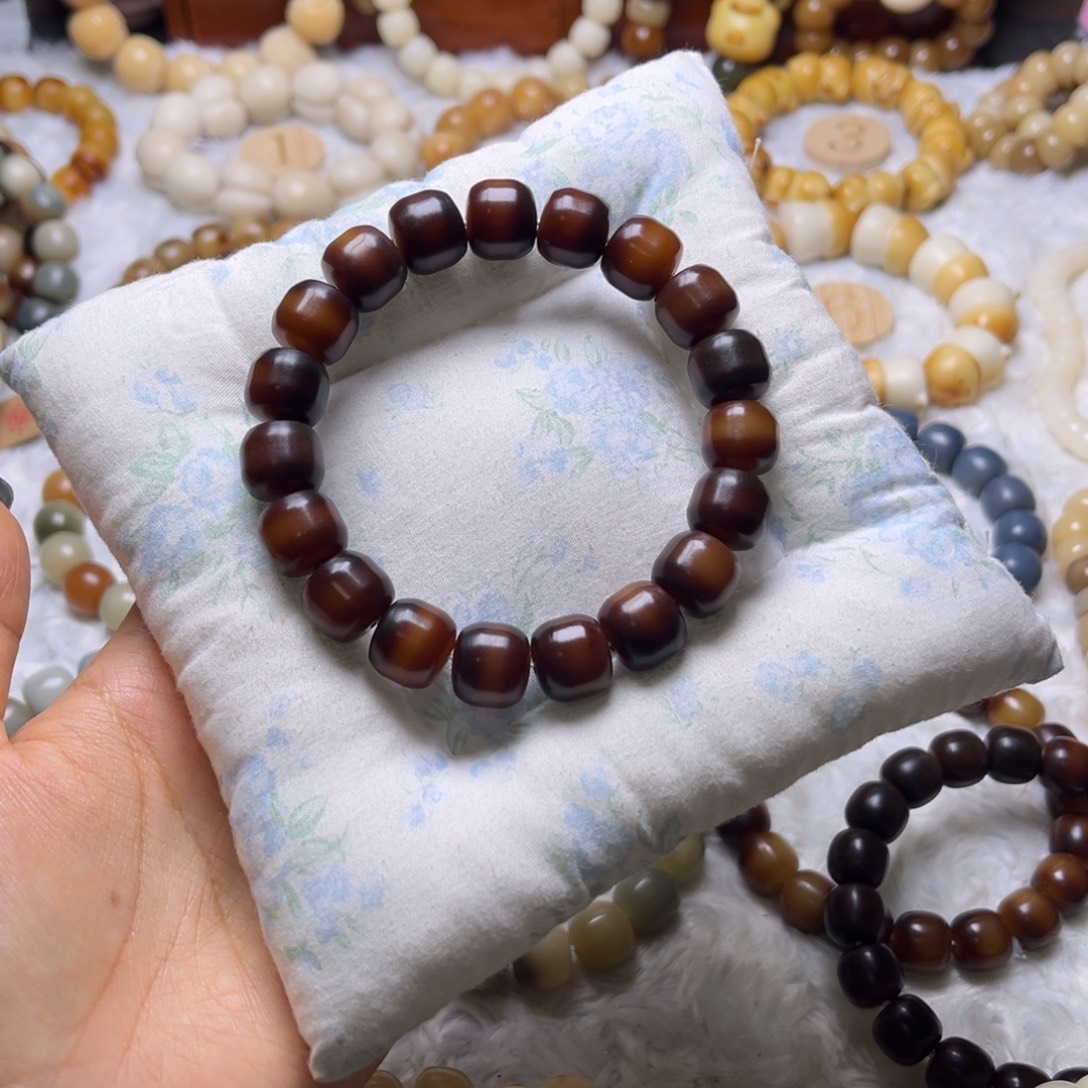 菩提根/象牙果手串热红酒汉堡珠卡14干磨