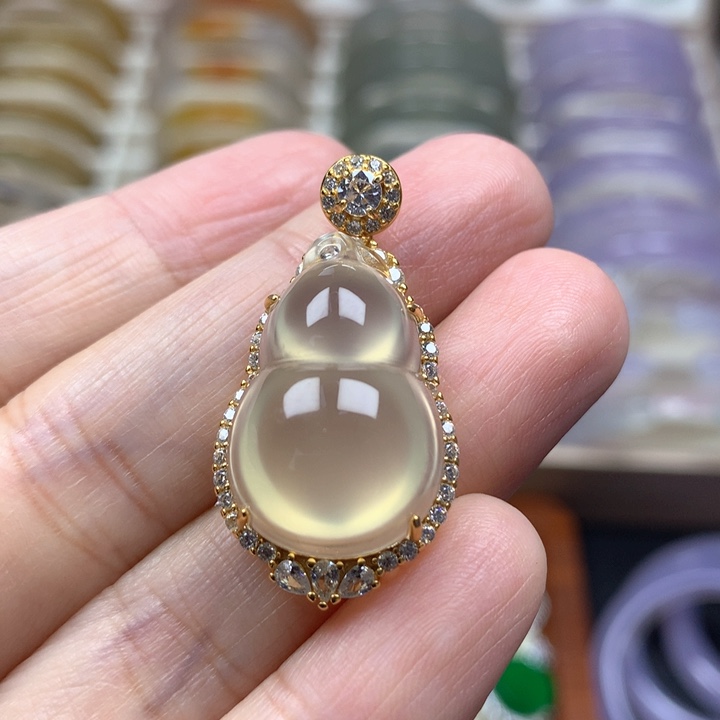 玛瑙/玉髓颈饰银S925镶嵌