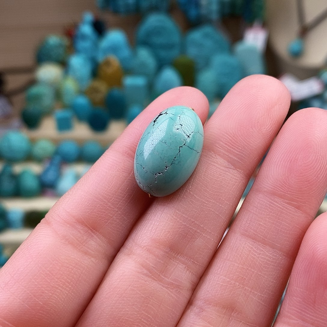 绿松石珠宝奇石未镶嵌12mm