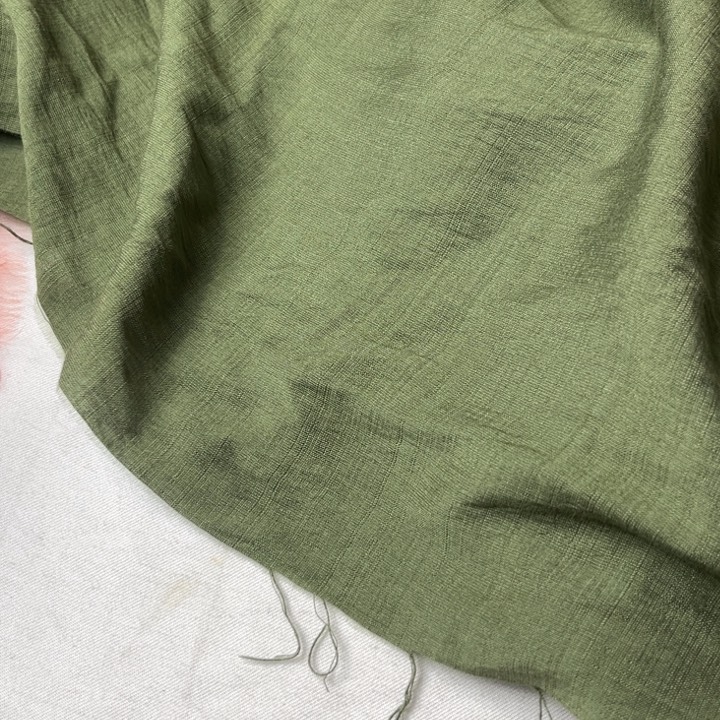 棉混纺军绿色麻棉3米