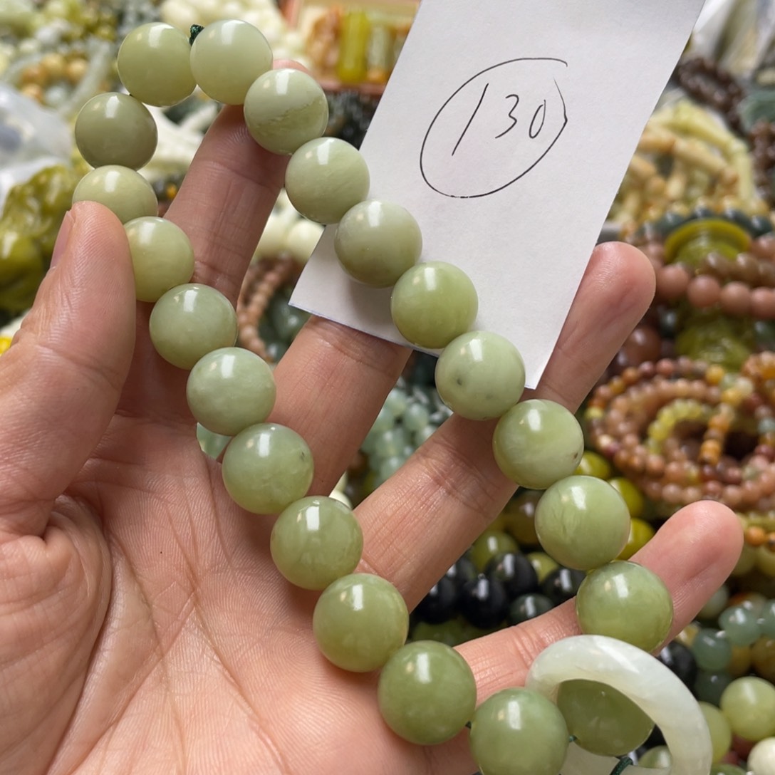 蛇纹石玉手链未镶嵌