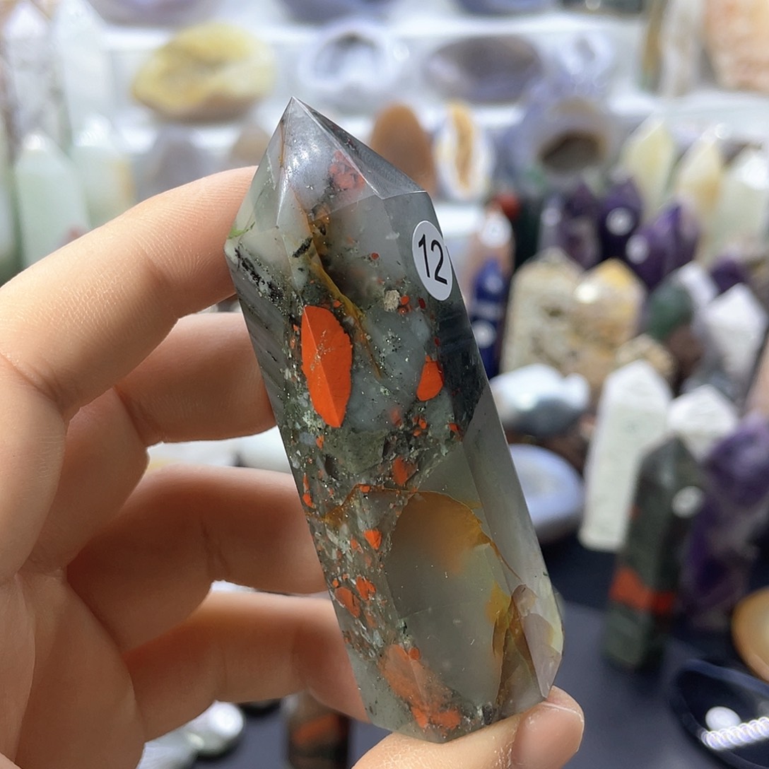 水晶血石码瑙未镶嵌