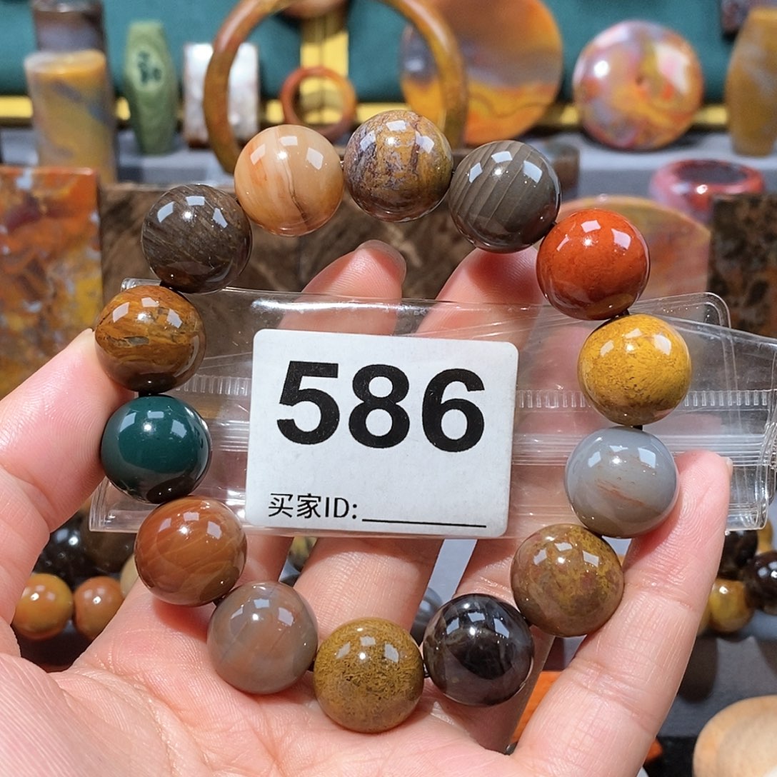 硅化玉天然北票硅化玉手串未镶嵌天然北票硅化玉手串