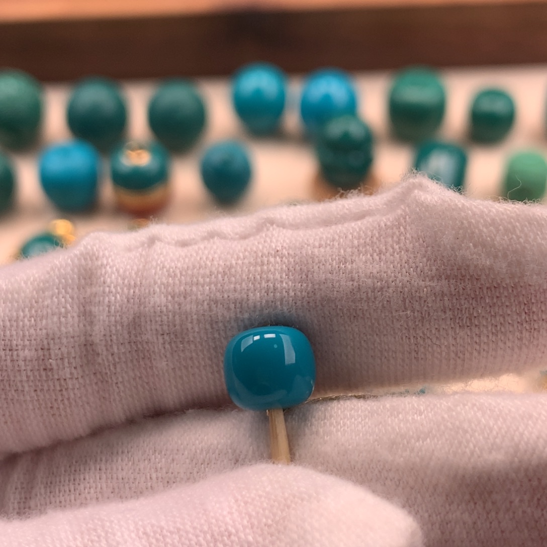 未镶嵌绿松石珠宝奇石8x7mm