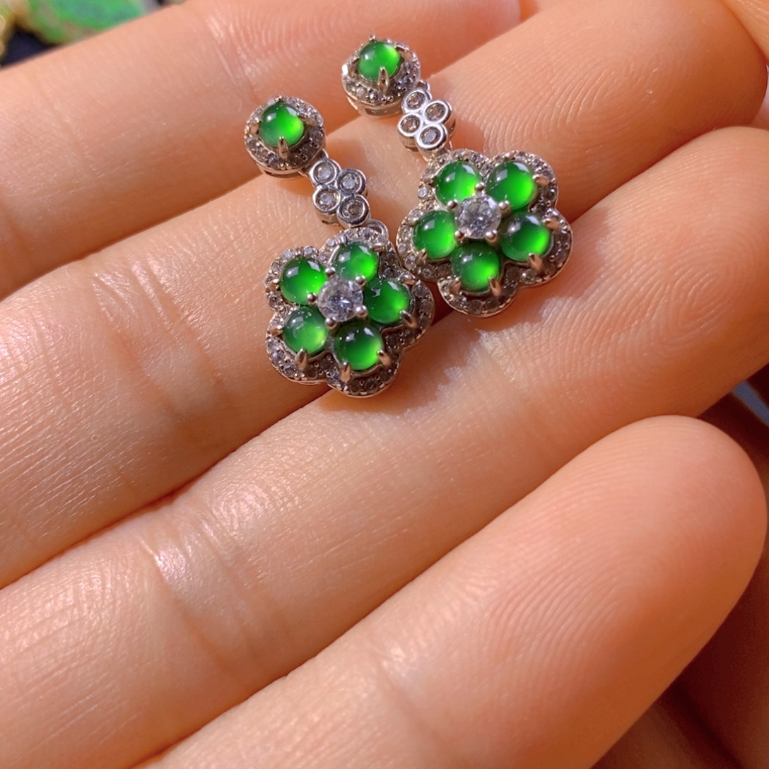 翡翠银S925镶嵌颈饰天然翡翠