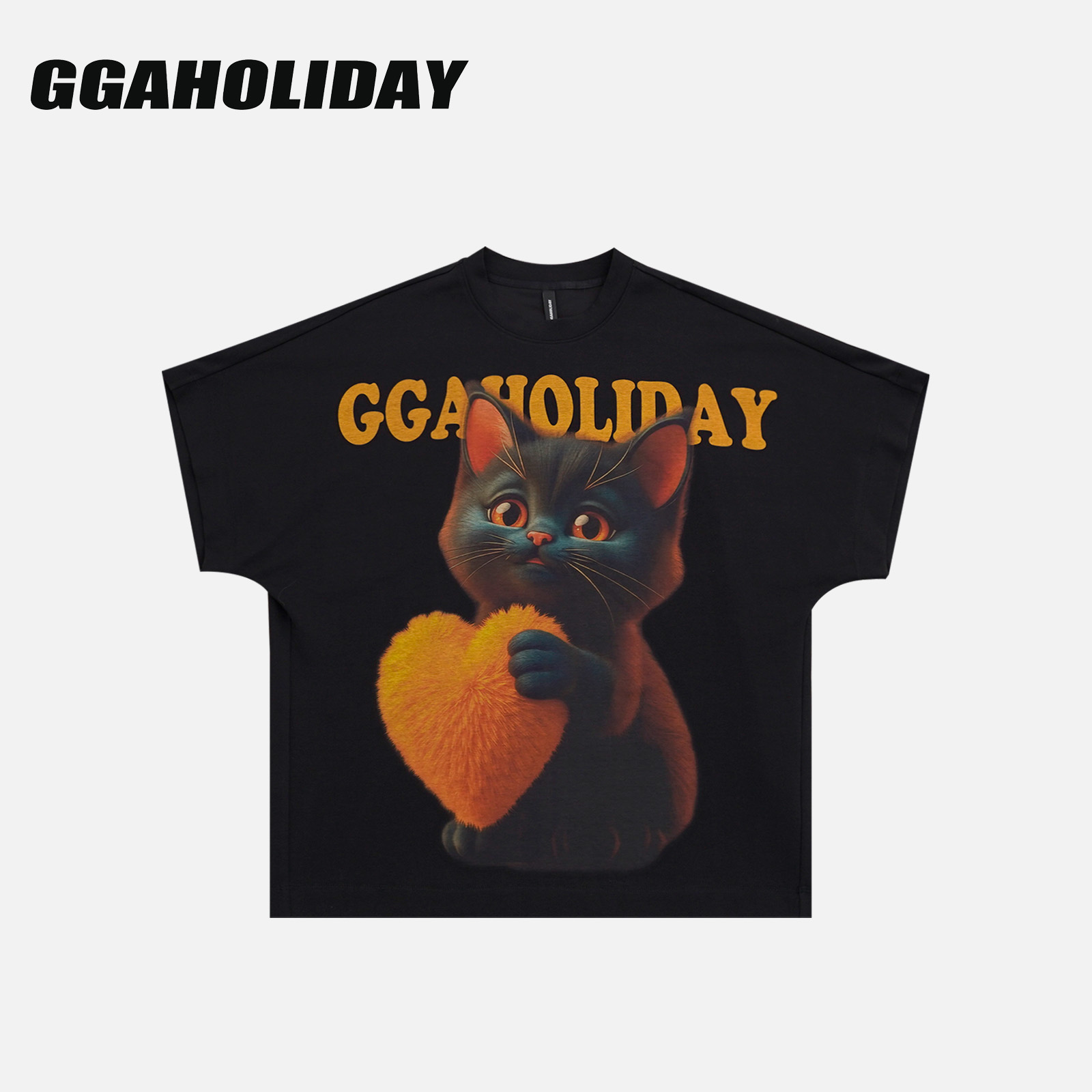 GGAHOLIDAY夏季美式时尚休闲宽松复古潮流街头百搭显瘦T恤-153056