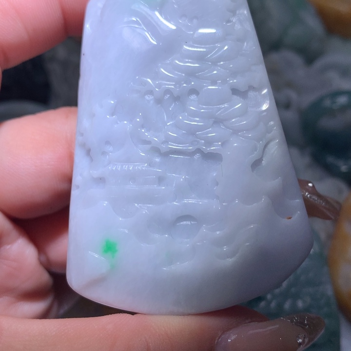 翡翠未镶嵌颈饰保真天然A货翡翠