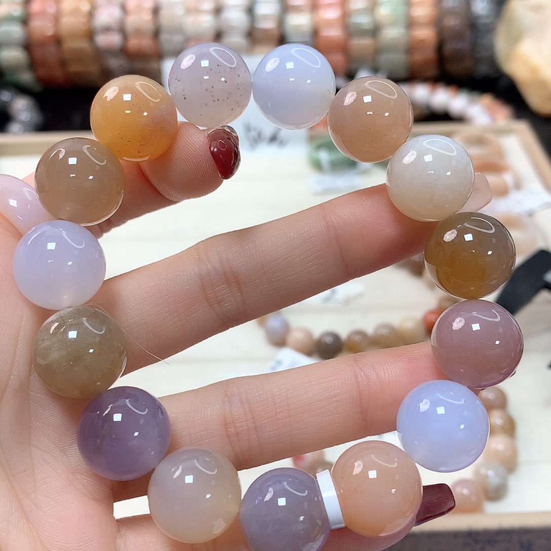 硅化珊瑚（珊瑚玉）手链未镶嵌花**忧132