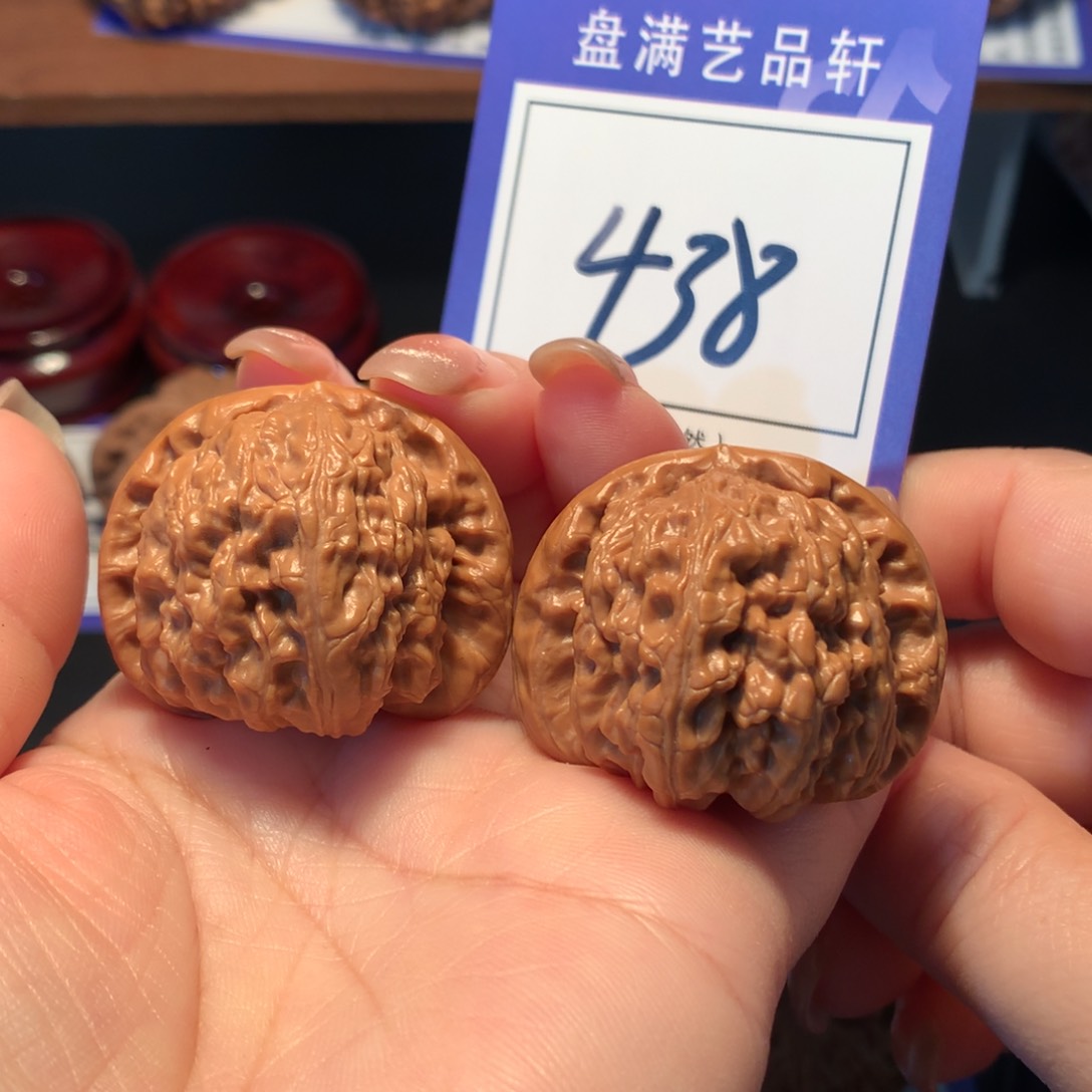 文玩核桃把件438白狮子3.8