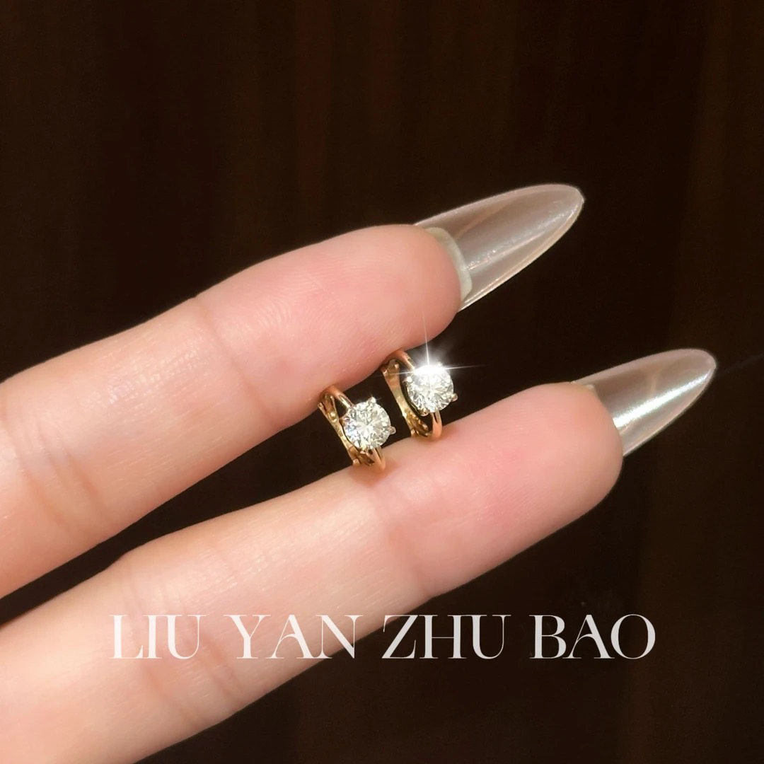 【六言精选3号】18k ZSES01775 四爪耳包k黄