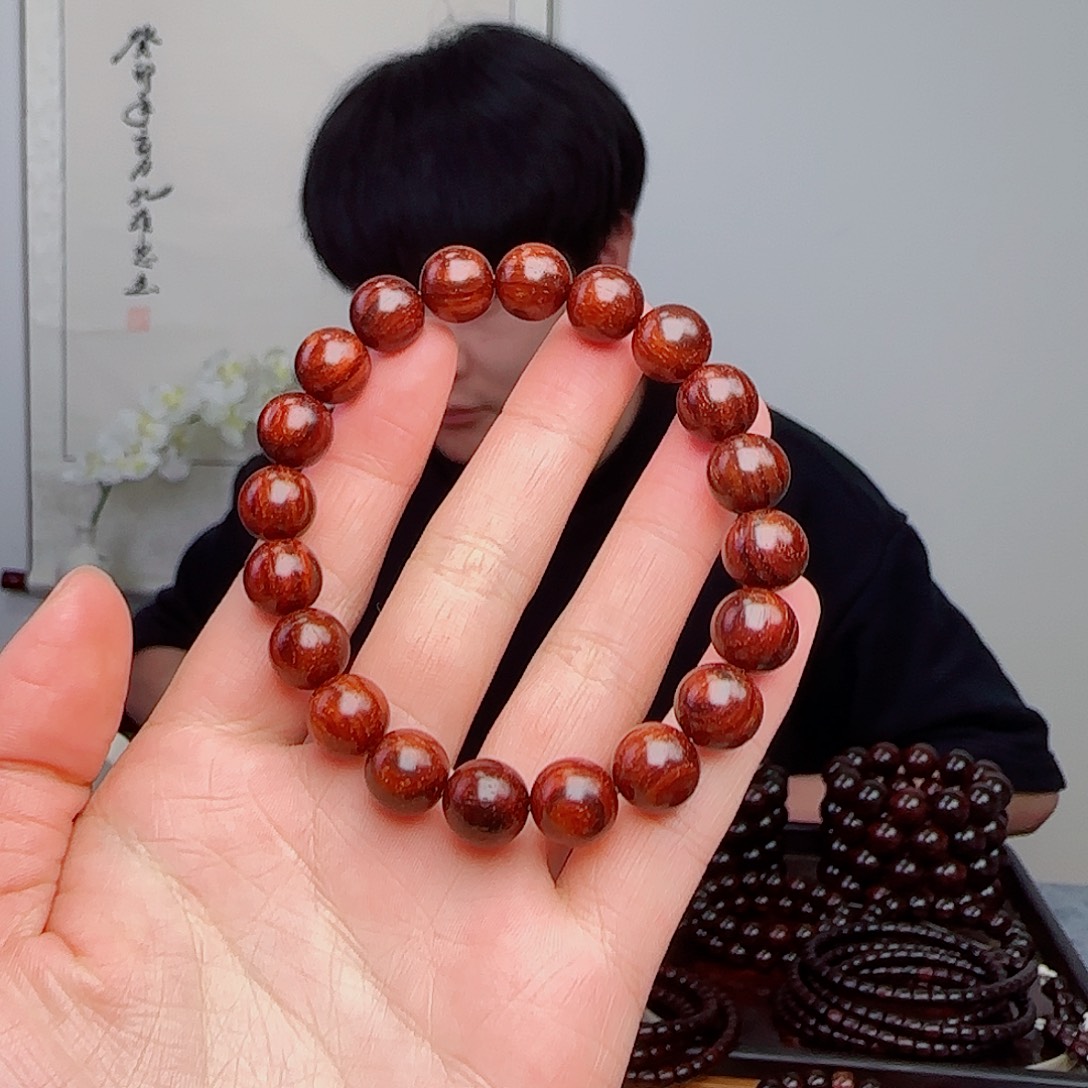 枫***忆小叶紫檀手串/手链檀香紫檀1.0入