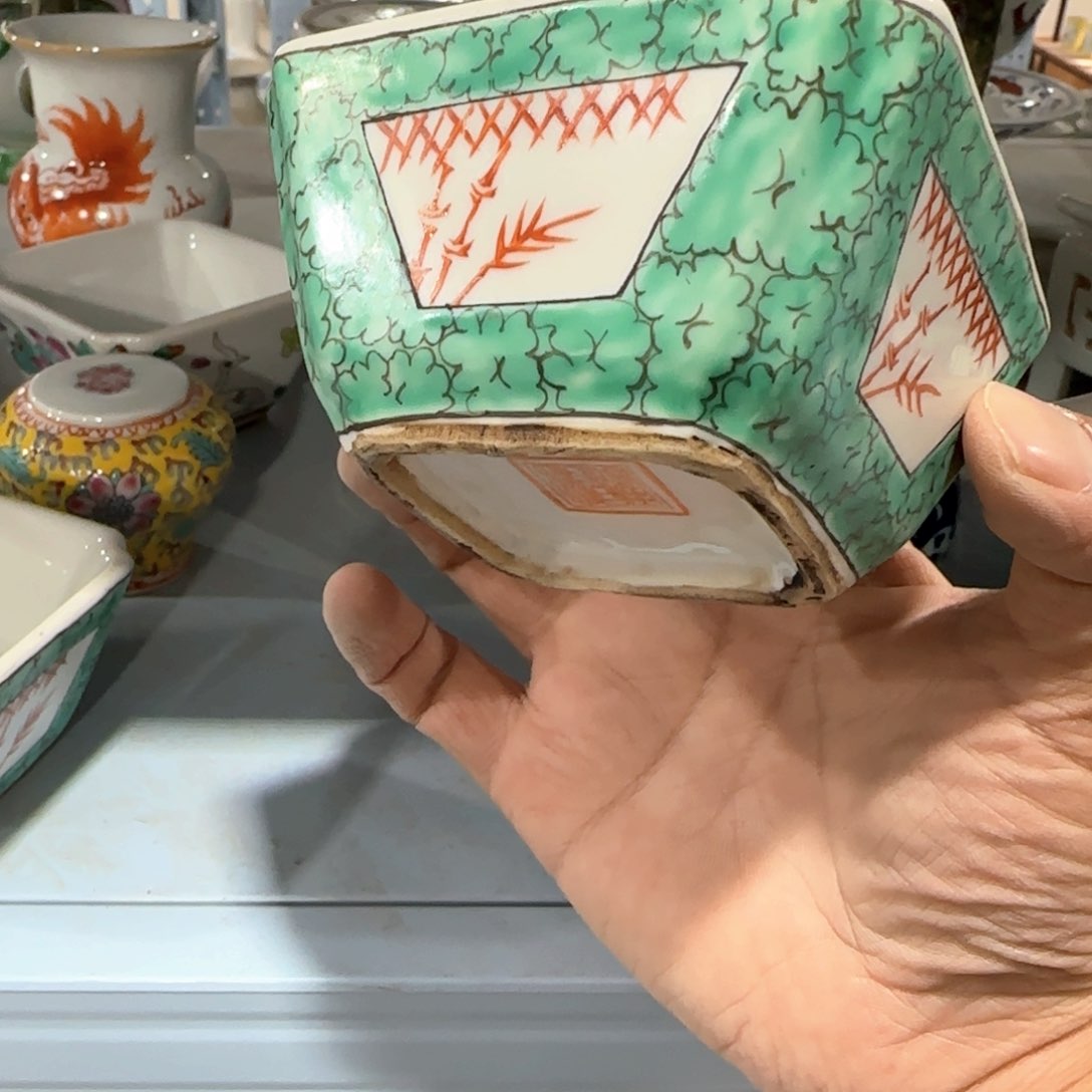 瓷片摆件手绘瓷器全部处理